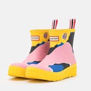 Hunter Original Play Short Floral Camo Rain Boots Size 8